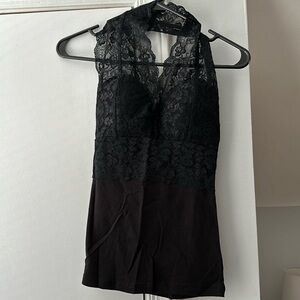 Black Lace Tank Top